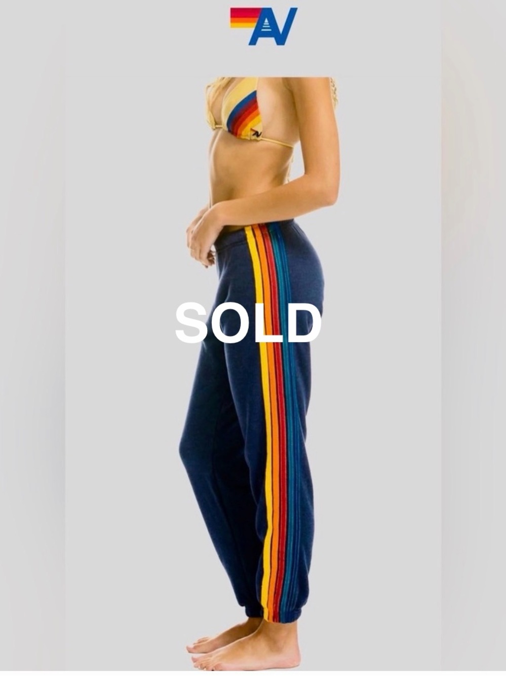 Aviator Nation 5 Stripe Sweats Navy